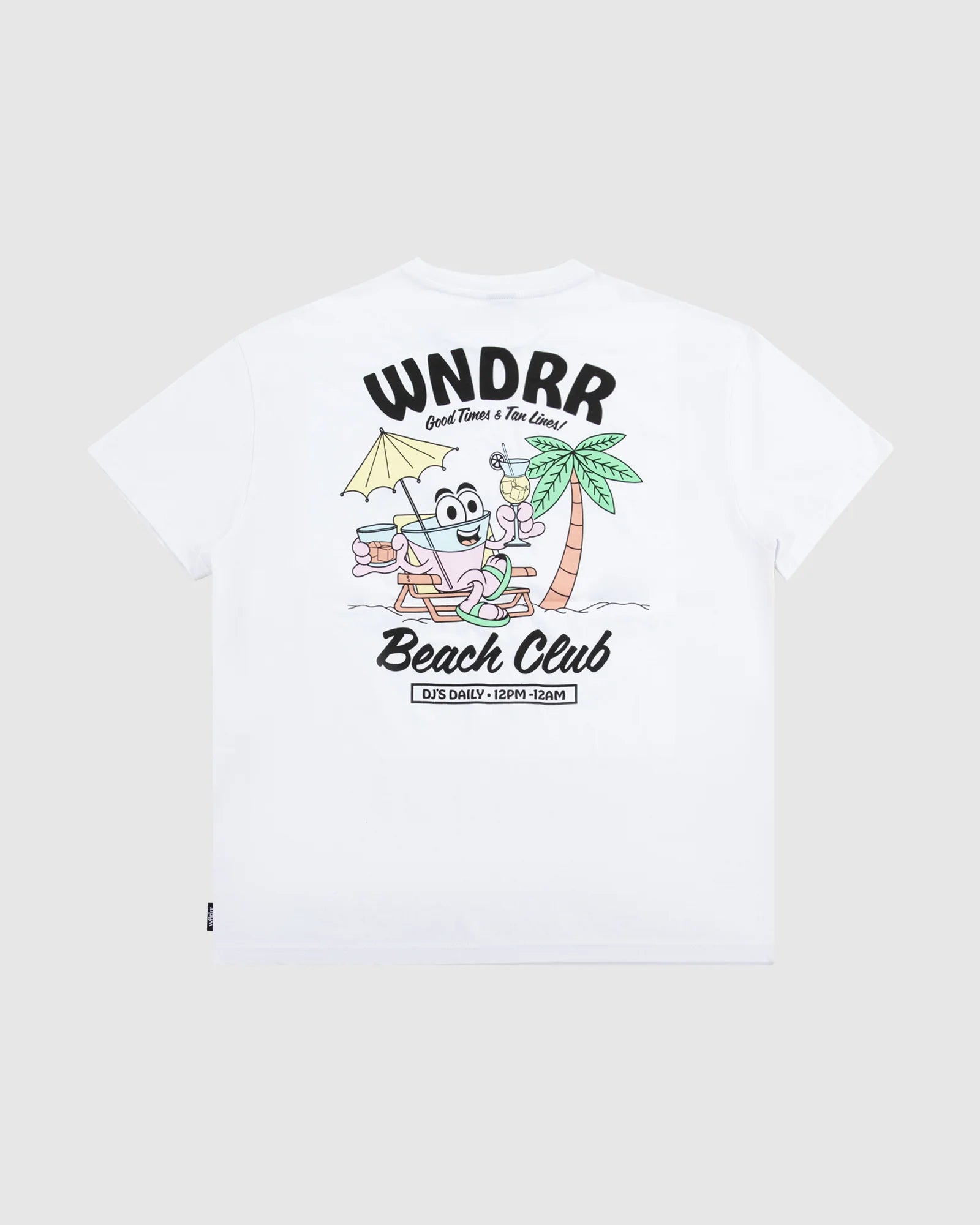 Wndrr Beach Club Box Fit Tee - White