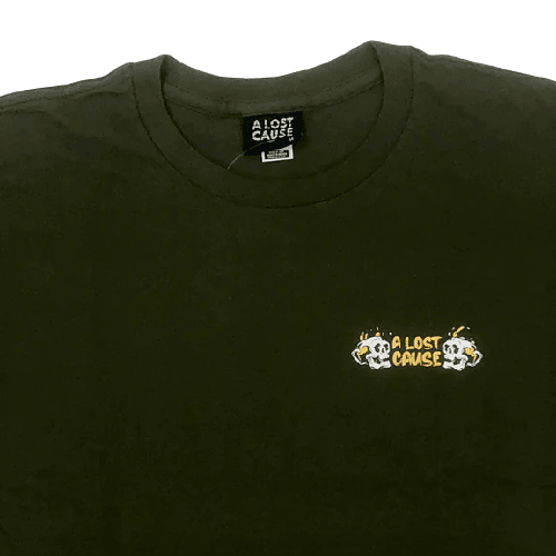 A Lost Cause SKULLZ tee - Army Green