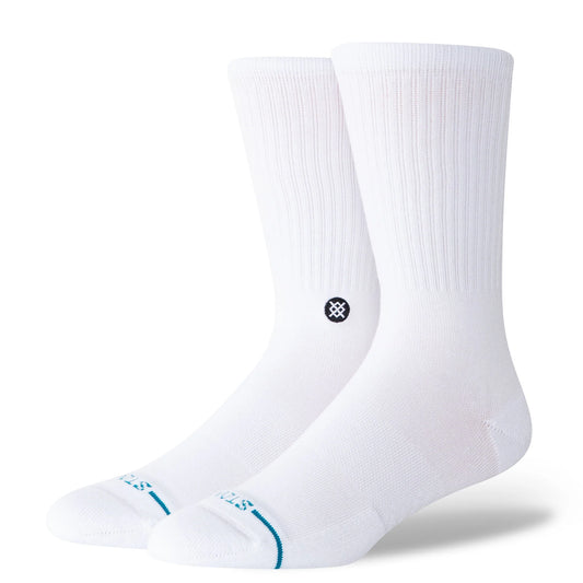Icon Crew Socks - White