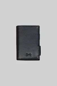 Crate Minimal Air Tag Leather Wallet 2.0 - Black