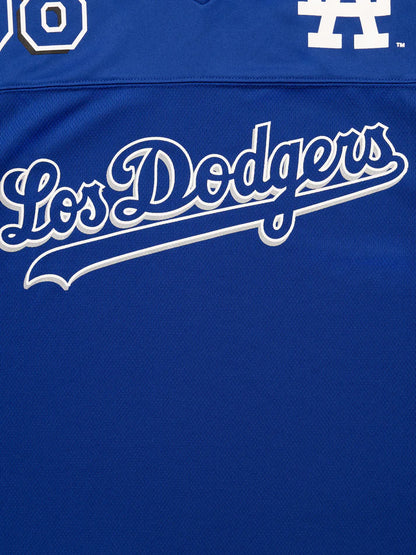 Majestic city connect mesh los angeles dodgers oversize tee - cobalt