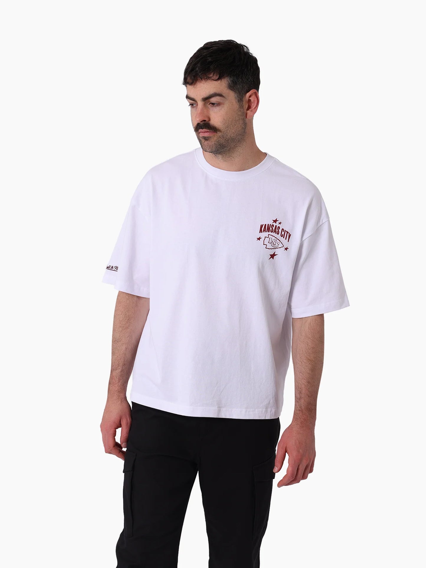 Kansas City Chiefs Stars & Text Boxy Tee