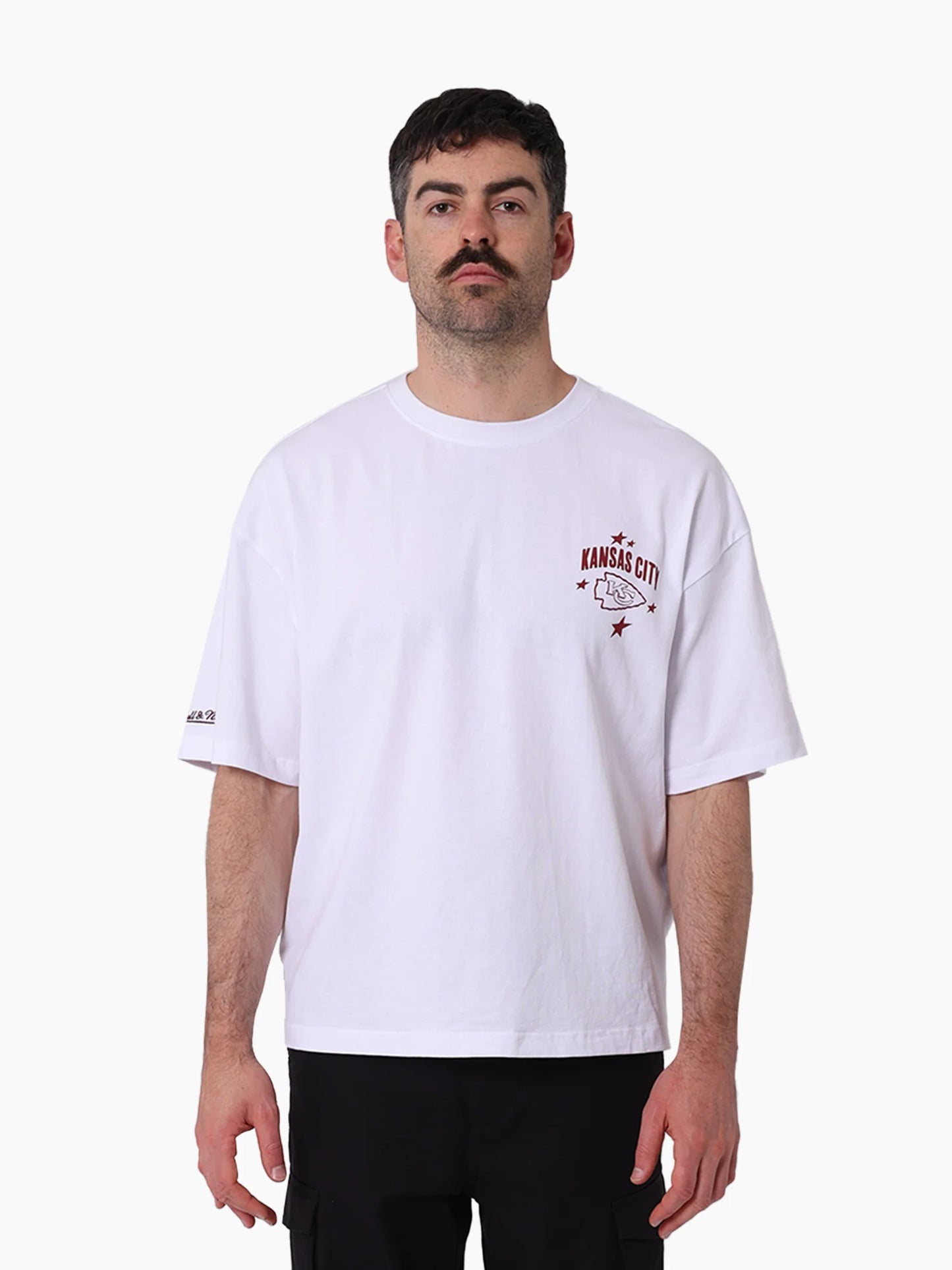 Kansas City Chiefs Stars & Text Boxy Tee