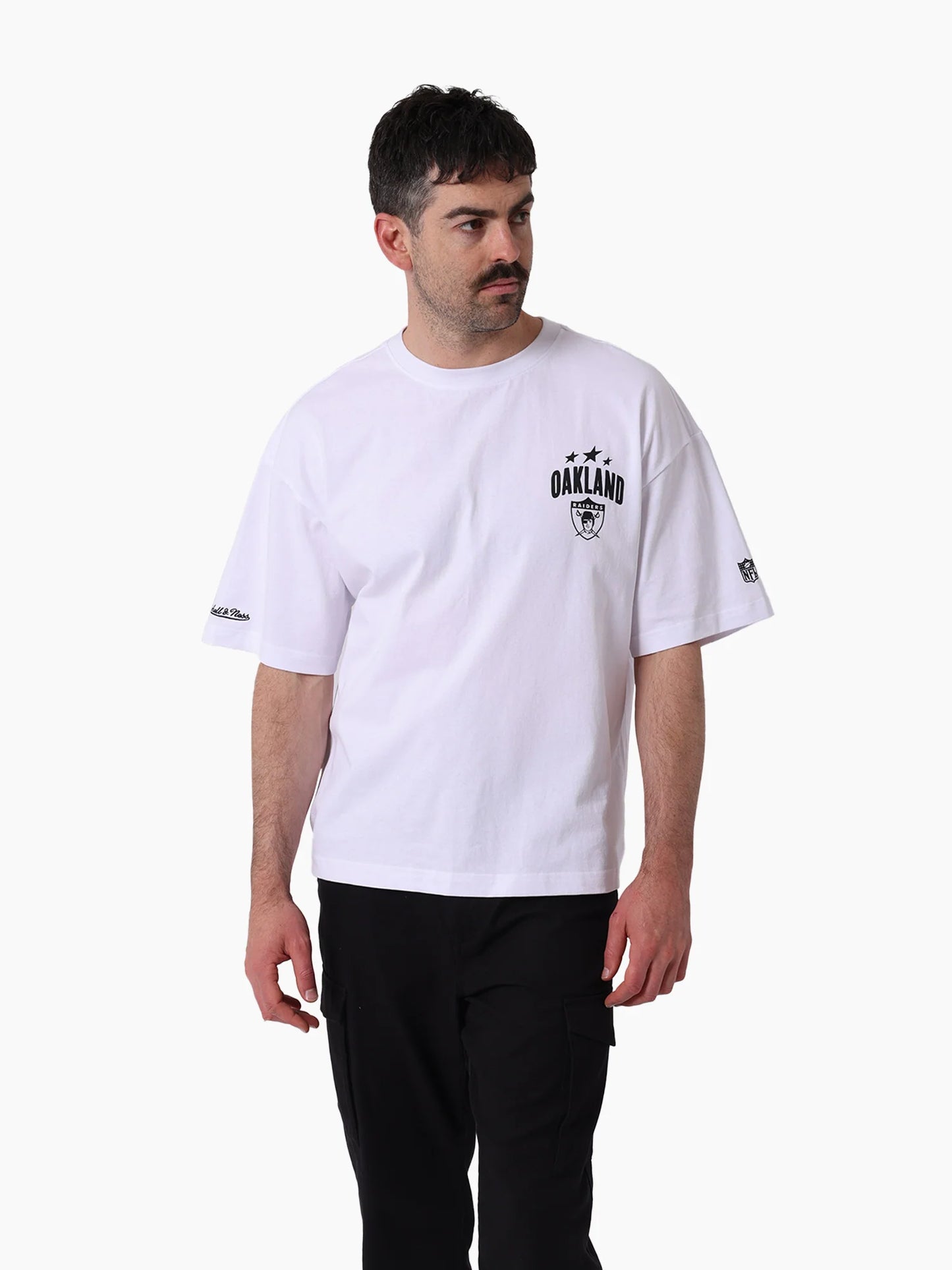 Oakland Raiders Stars & Text Boxy Tee Raiders