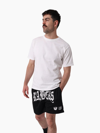 Oakland Raiders Stars & Text Mesh Shorts