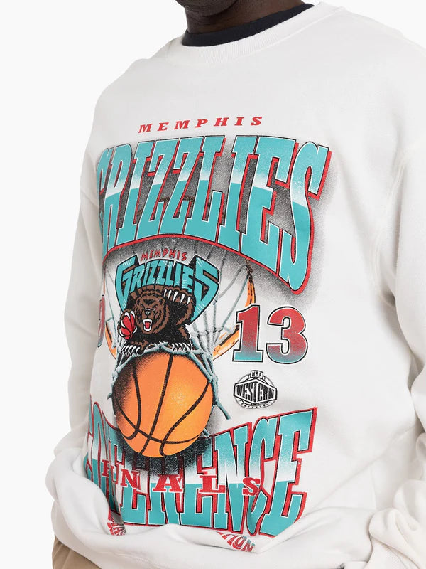 Mitchell And Ness Tri 2.0 Crew Grizzlies - Vintage White