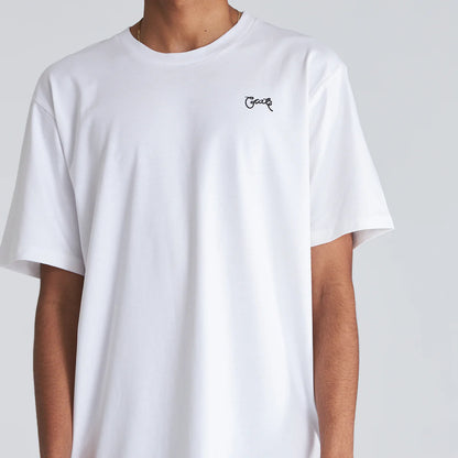 Crate Stamp Script T-Shirt - White