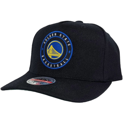 Mitchell And Ness Golden State Warriors Circle Patch Snapback - Black