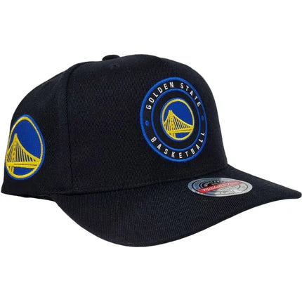 Mitchell And Ness Golden State Warriors Circle Patch Snapback - Black