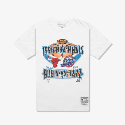 Mitchell And Ness Chicago Bulls Vs Utah Jazz Tee - White
