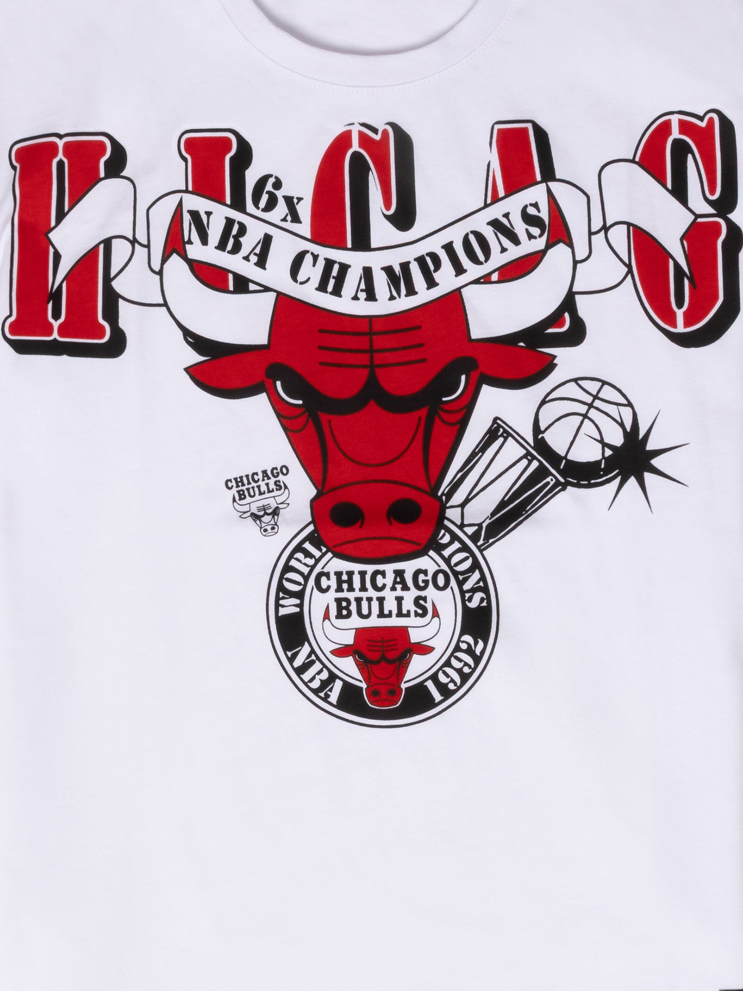NBA Essentials Youth Large Logo Tee Bulls - White