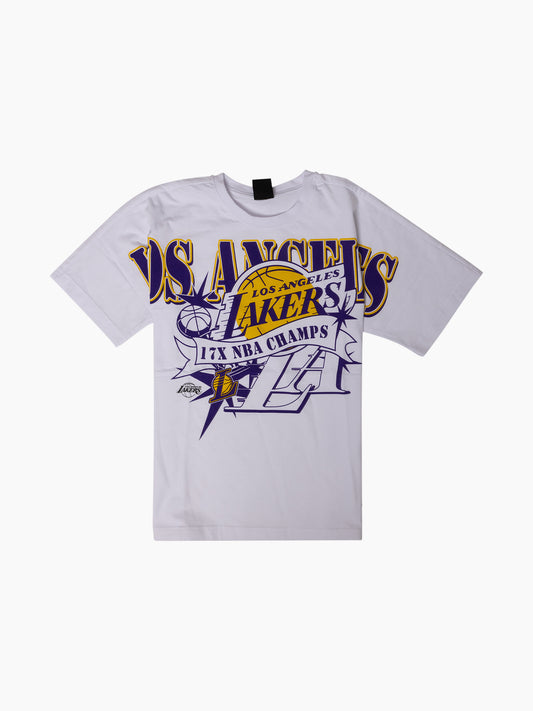 NBA Essentials Youth Large Logo Tee Lakers - White