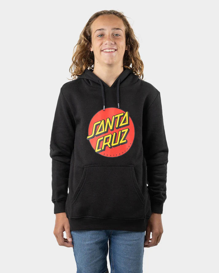 Youth Classic Dot Front Hoodie - Black