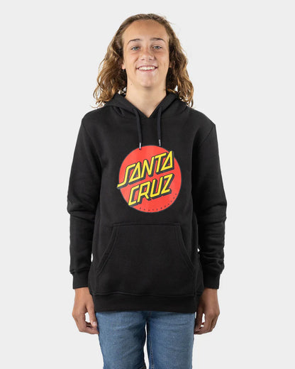 Youth Classic Dot Front Hoodie - Black