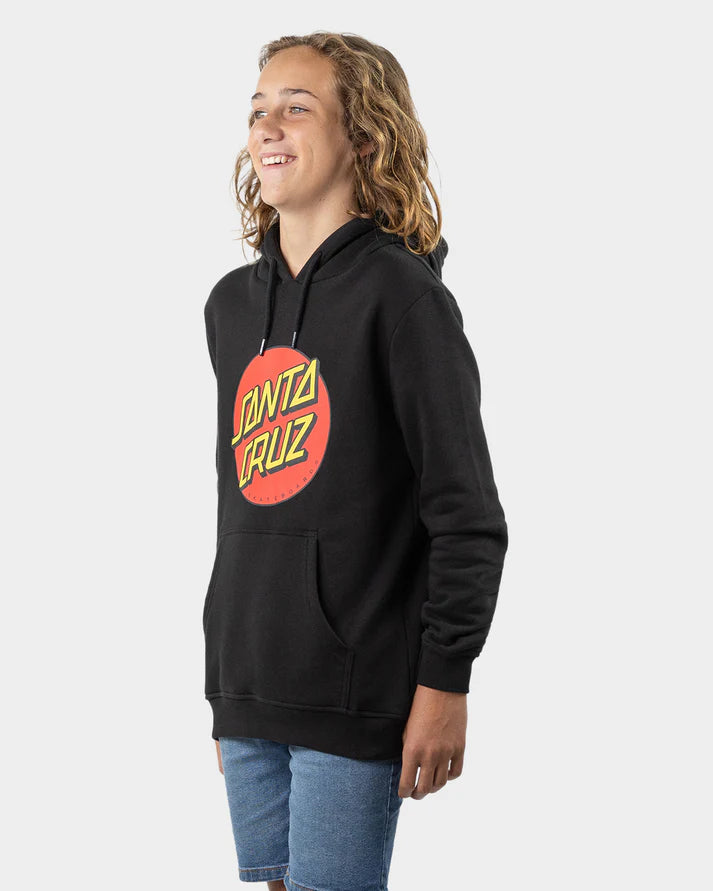 Youth Classic Dot Front Hoodie - Black