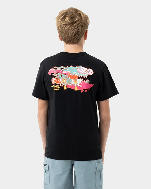 Boys Meek Scratched Slasher Tee - Black