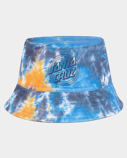 Industrial Dot Mono Reversible Bucket Hat - Blue Tie Dye