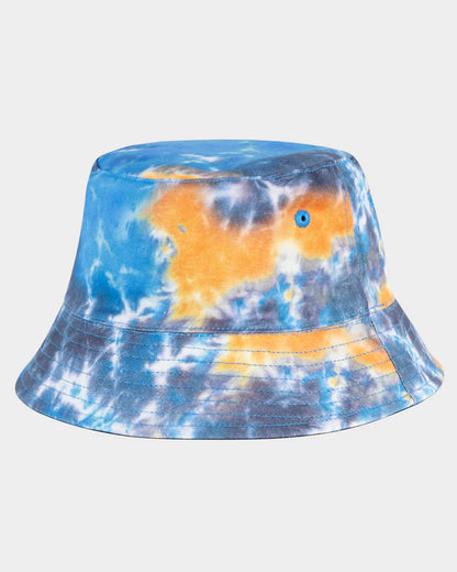 Industrial Dot Mono Reversible Bucket Hat - Blue Tie Dye