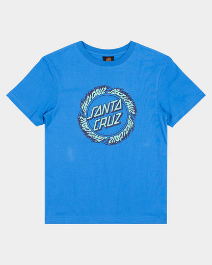 Youth Flame Ringed Dot Tee - Blue