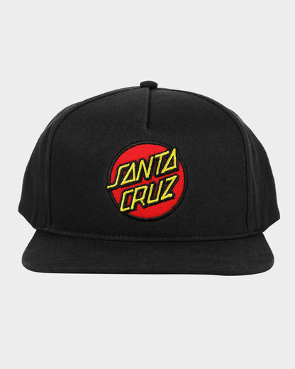 Classic Dot Patch Snapback - Black