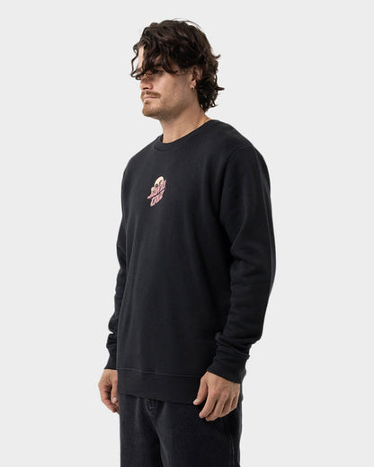Knibbs Invasion Hand Relaxed Fit Sweater - Off Black