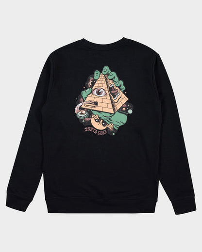 Knibbs Invasion Hand Relaxed Fit Sweater - Off Black