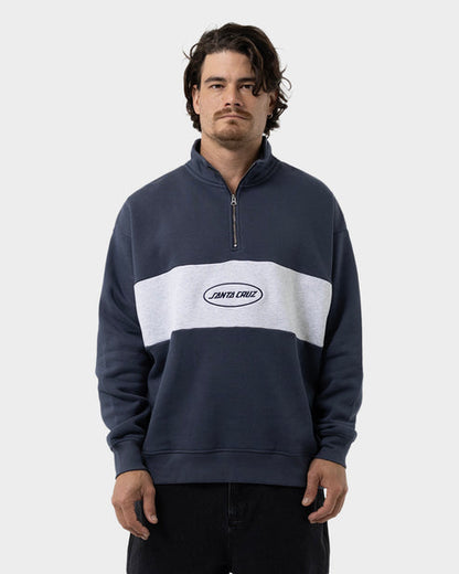 Slam Oval Strip Sweater - Dark Blue