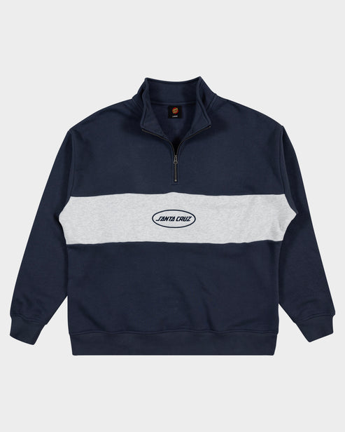 Slam Oval Strip Sweater - Dark Blue