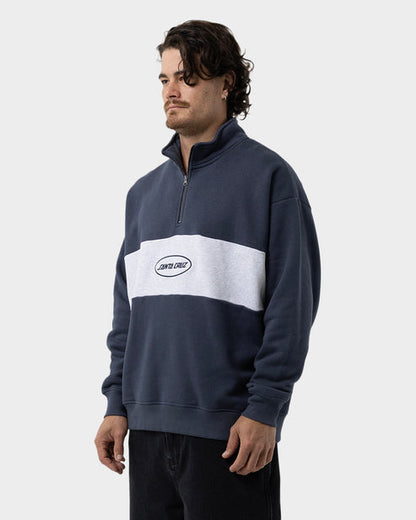 Slam Oval Strip Sweater - Dark Blue
