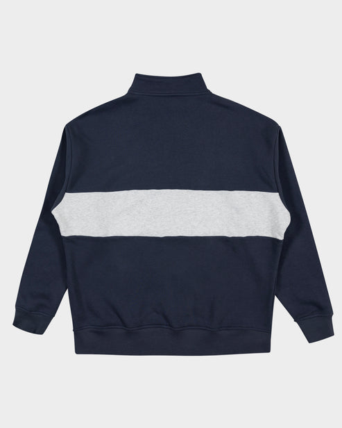 Slam Oval Strip Sweater - Dark Blue