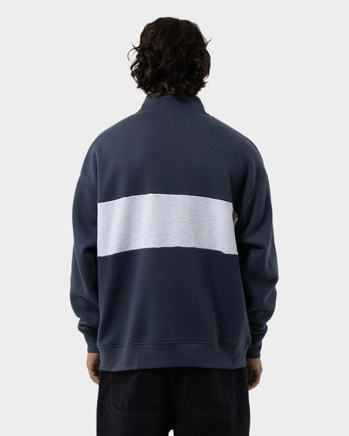 Slam Oval Strip Sweater - Dark Blue