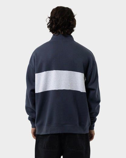 Slam Oval Strip Sweater - Dark Blue