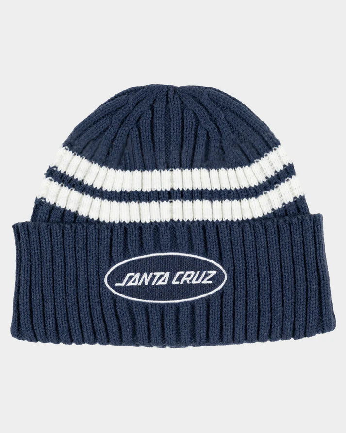 Slam Oval Strip Beanie - Dark Blue