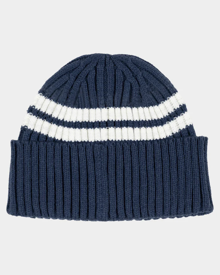 Slam Oval Strip Beanie - Dark Blue