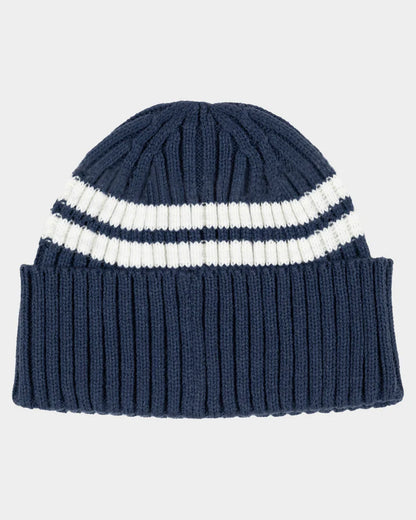 Slam Oval Strip Beanie - Dark Blue