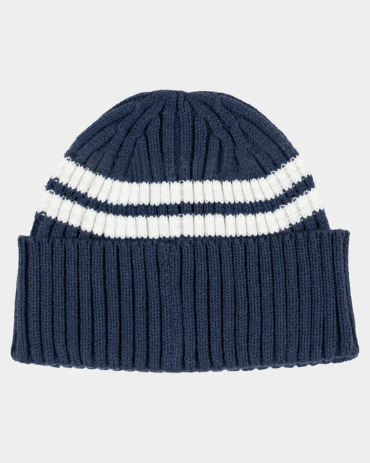 Slam Oval Strip Beanie - Dark Blue