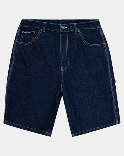 Youth Classic Dot Baggy Carpenter Jean Short - Rinsed Indigo