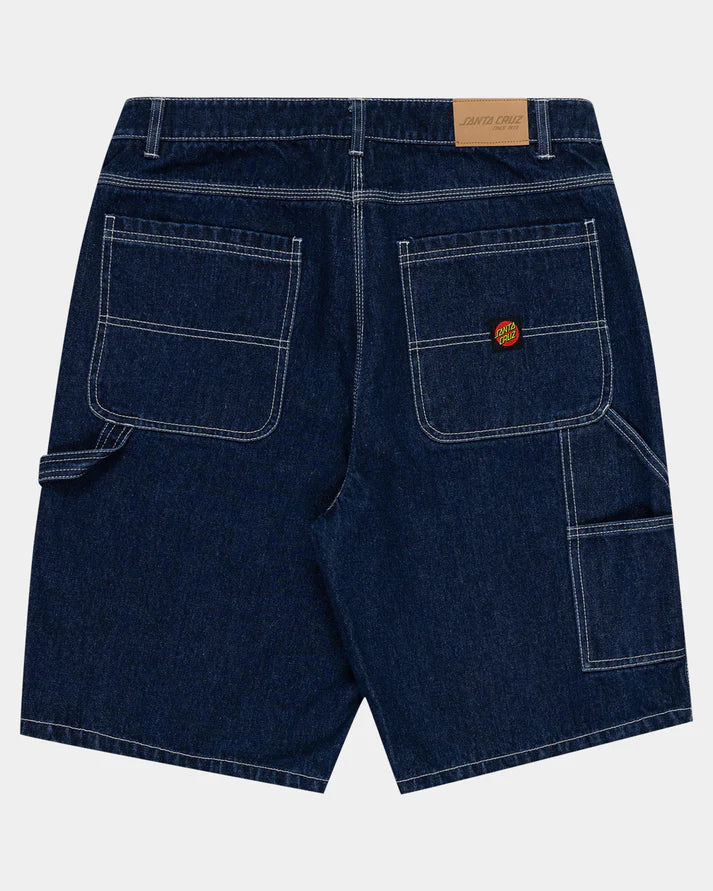 Youth Classic Dot Baggy Carpenter Jean Short - Rinsed Indigo