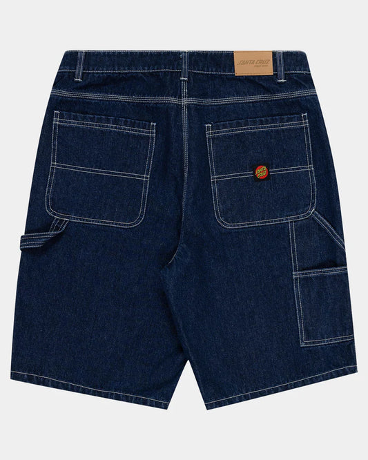 Youth Classic Dot Baggy Carpenter Jean Short - Rinsed Indigo