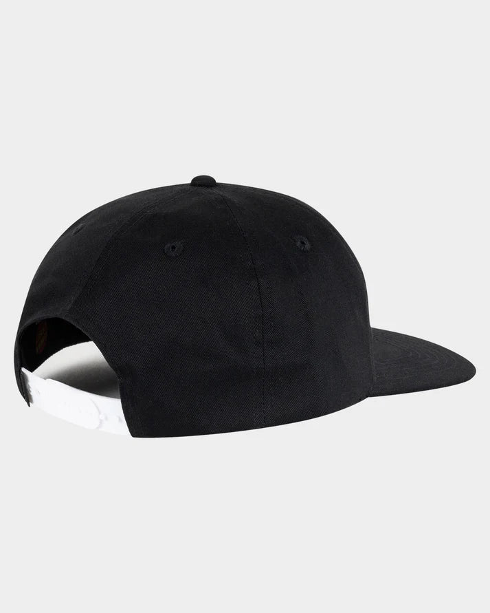 Drip Dot Snapback Unstructured 5 Panel Cap - Black