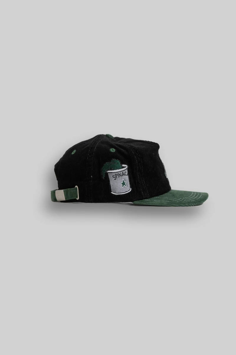 Crate X Popeye Cord Snapback - Black/Green