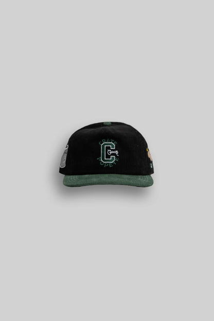 Crate X Popeye Cord Snapback - Black/Green