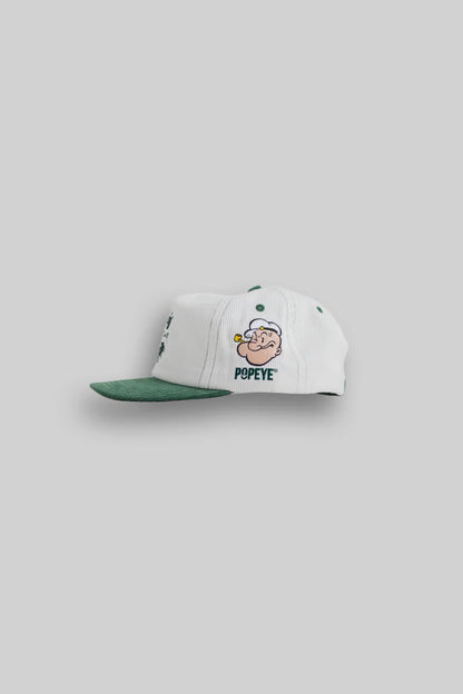 Crate X Popeye Cord Snapback - White/Green