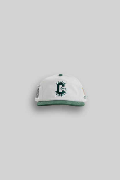 Crate X Popeye Cord Snapback - White/Green