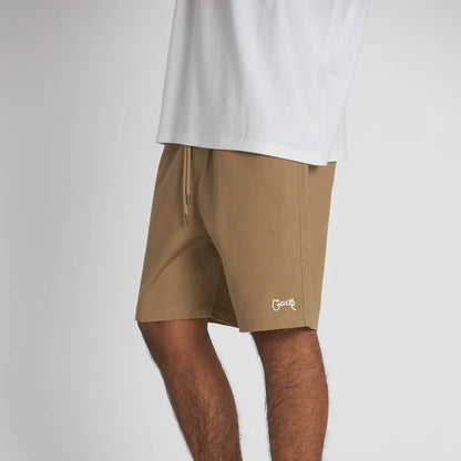 Crate Scripted Stamp Walk Shorts - Tan