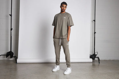 Crate Stamp Script Box Fit Tee - Seagrass