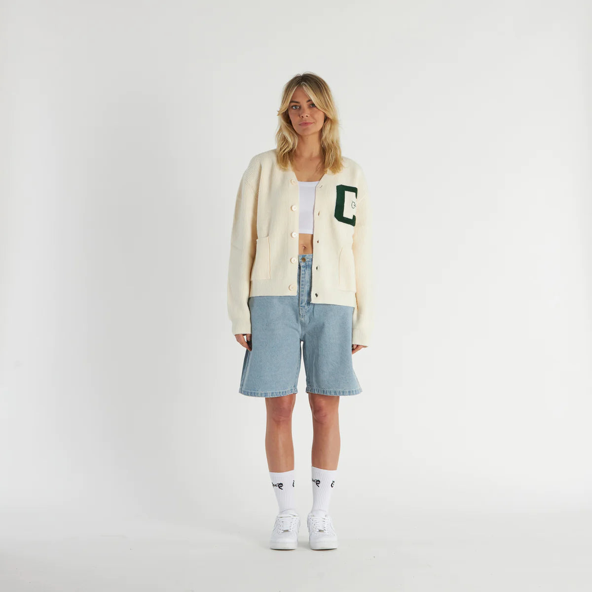 Crate Knitted Cardigan - Off White