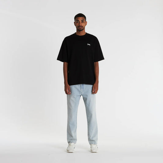 Crate Basic Script Box Fit T-Shirt - Black