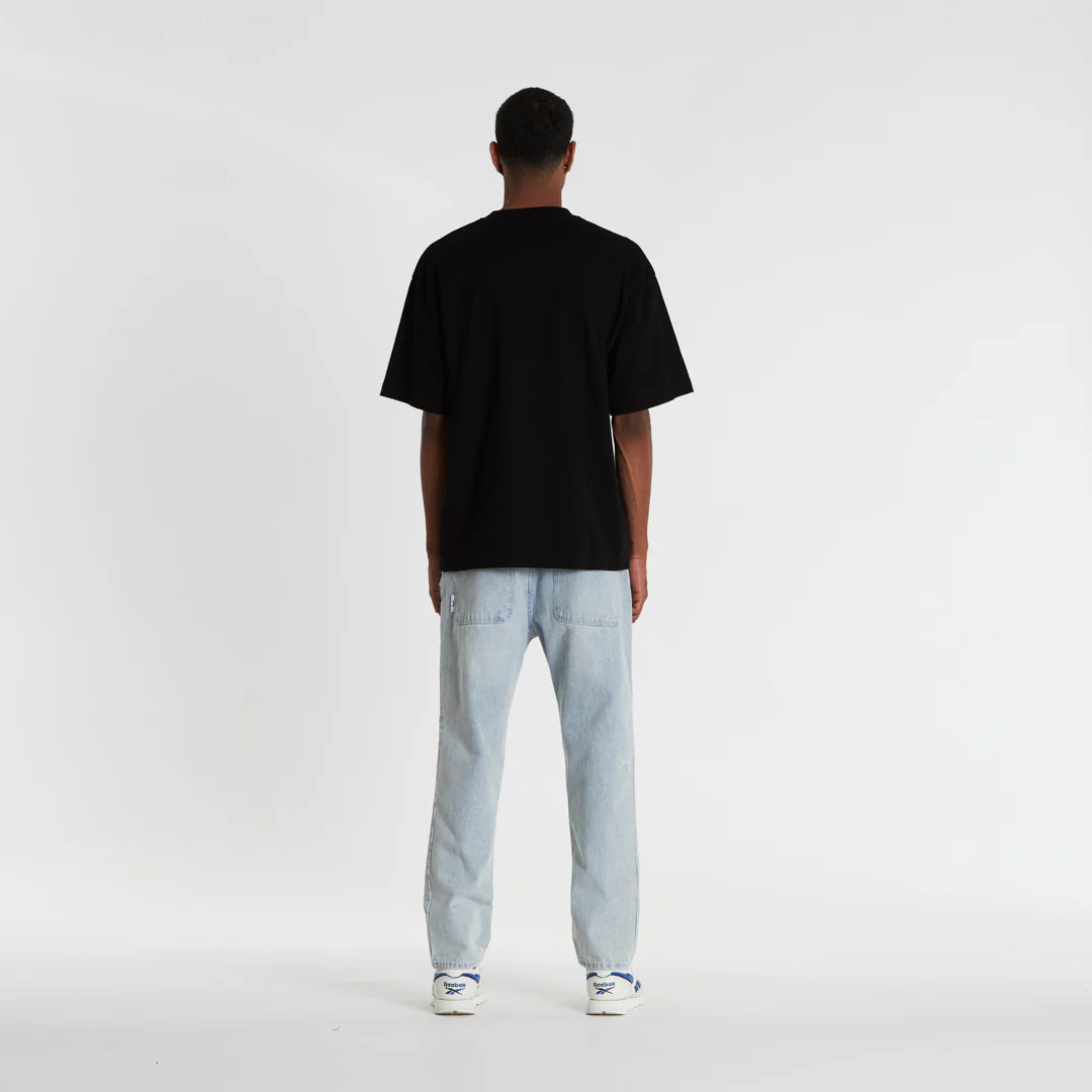 Crate Basic Script Box Fit T-Shirt - Black