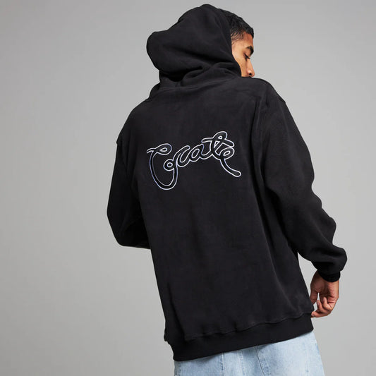 Crate Scripted Polar Fleece Hoodie - Black